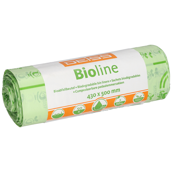DEISS Bioline 06028 Bio-Müllbeutel kompostierbar 20 Liter (430x500mm)