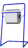 Bodenständer blau für Putzrollen bis 40cm