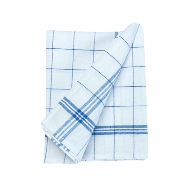 Geschirrtuch Baumwolle blau weiß 50 × 70 cm 10 Tücher