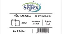 MEISTER SEPEX Küchenrolle 3-lagig 50 Blatt Zellstoff