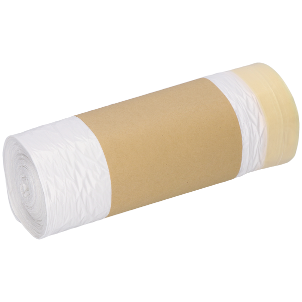 DEISS 56874 Zugband-Müllbeutel 30 Liter weiß (500x600+50mm) 40 Sack/ 30 Rollen