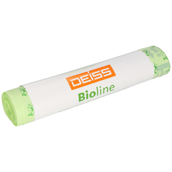 DEISS Bioline 06071 Bio-Müllbeutel kompostierbar 120 Liter (500+450x1250mm)