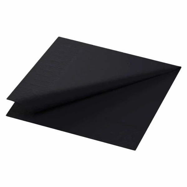 Zelltuchservietten 33x33cm 3 lagig schwarz 1/4 Faltung 4×250 Stück