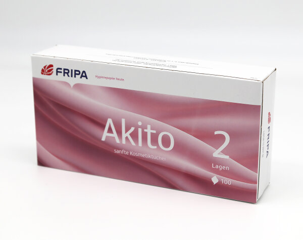 Fripa Kosmetiktücher AKITO 2 lagig weiß 21 x 20 cm Zellstoff 40 x 100 Tücher