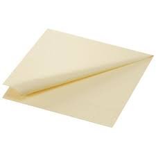 Zelltuchservietten 33 x 33cm 3 lagig cream 1/4 Faltung 4 × 250 Stück